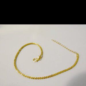 Bellezza Bronze Sparkle Popcorn  Chain 9" Anklet